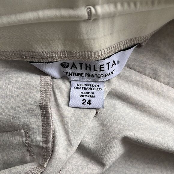 Athleta Venture Printed Pants Womens Size 24 Viper Grey - Picture 9 of 10